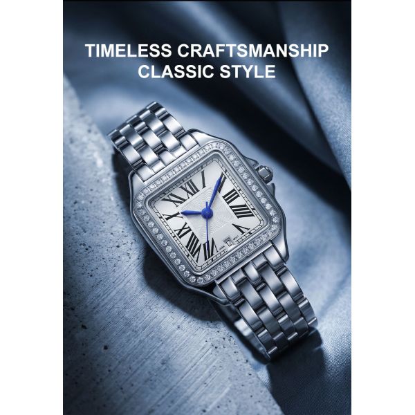 L'Onde Carrée: Women's Luxury Square Quartz Watch