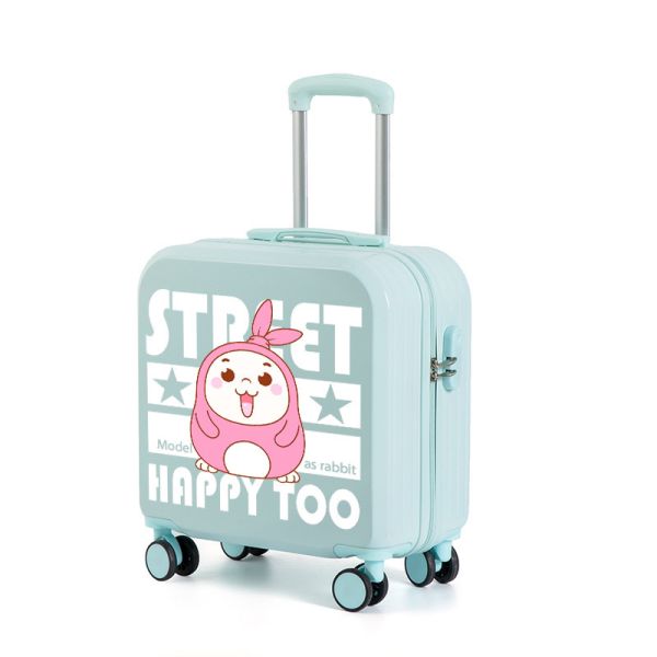 Children's luggage, ride-on, boy/girl baby trolley suitcase, kids' travel suitcase, 18-inch lightweight small carry-on suitcase