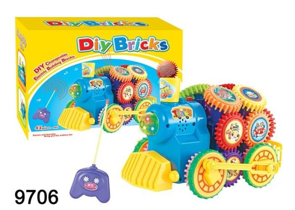 Electric Remote Control Children's Play Toys Gear Building Toy Set 106 Pcs