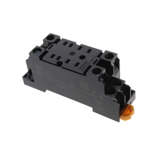 PYFZ-08-E 2-Poles Relay Socket with Screw Termination and 10 A Current Rating for DIN Rail Mounting
