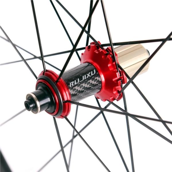 V Centre de freinage en fibres de carbone 700c Ensemble de roues pour course de vélo DTXT-2.0 Centre de traction en carbone