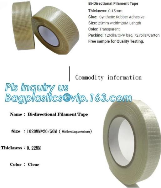 Filament / Fiberglass Tape Mono Line Filament Tape Promotional Filament Self-Adhesive
