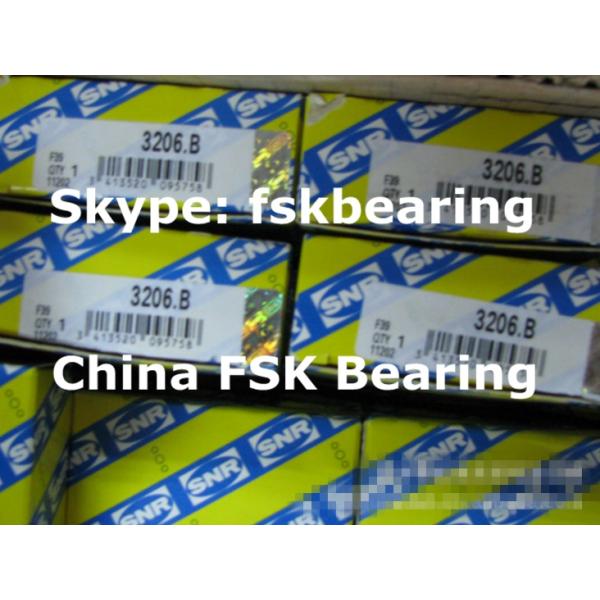 SNR Brand 3206 B Double Row Angular Contact Ball Bearing Black Cage / Brown Cage