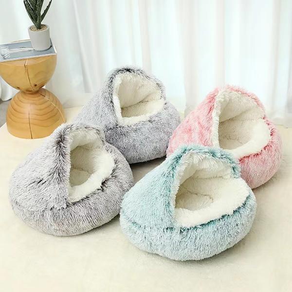 Eco Friendly Soft Long Plush Pet Sleep Bed Felt Sponge For Large Small Kittens