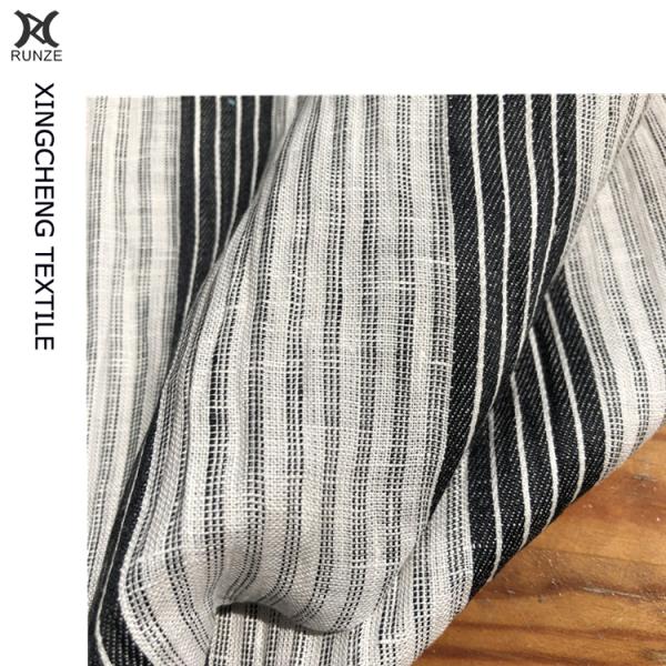 21S*21S Противопоглощающее белье Нить Окрашенная черная полосы Ткань Леди платье Летний костюм Ткань
