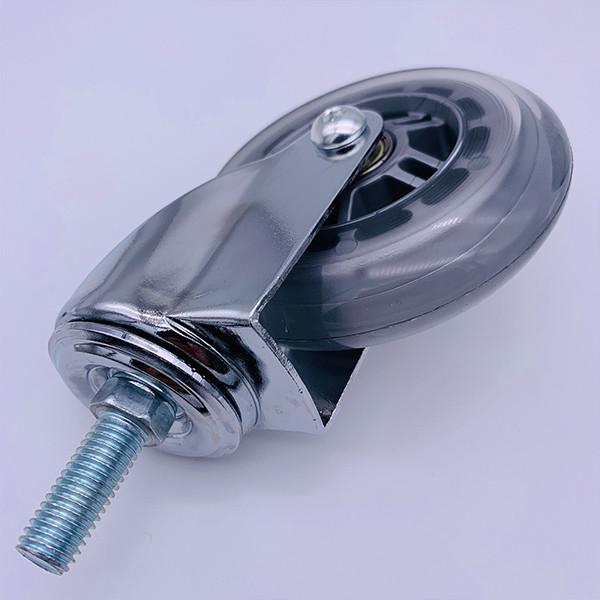 4 polegadas Chrome chapearam a roda transparente do rodízio do plutônio para a cadeira de rodas