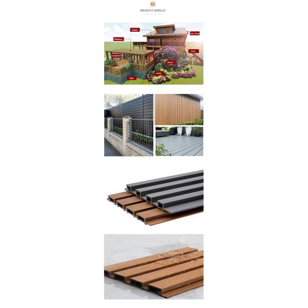 Наружный сайдинг рифленый облицовочный материал WPC из дерева и пластика