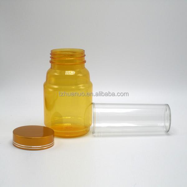 Capaz para niños Contenedores de píldoras PET para farmacias Almacenamiento de cápsulas de píldoras de 250 ml