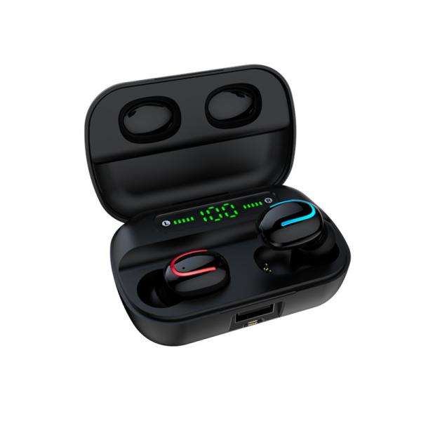 Small In-Ear Bluetooth Binaural Earphone TWS Wireless Stereo Headphone with LED Screen Display Charging Case Power Bank