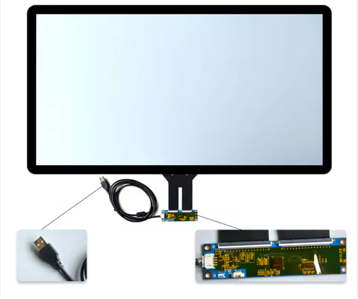 IP66 IP65 43 Inch Touchscreen USB Projected PCAP Touchscreens Overlay Kit