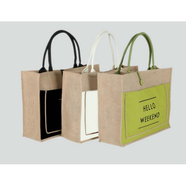 Органические хозяйственные сумки джута, Тоте посещения магазина бакалеи большой емкости складный