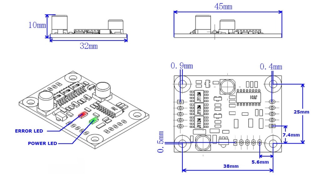 Управление мотора DC JYQD_V7.0 24V 3A 72W безщеточное, контрольная панель мотора, регулятор скорости