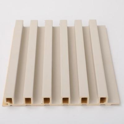 Moisture Proof Slat Interiored Nano PVC Wood Effect Indoor Fluted Wall Panel