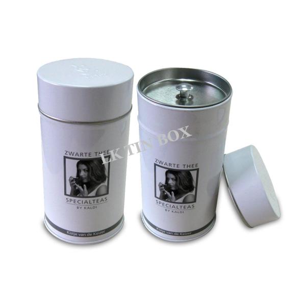 67mm Printed Airtight Kaldi Round Tin Box