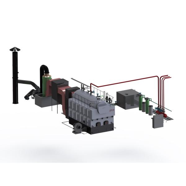 Single Drum Chain Grate Coal Fired Hot Water Boiler Automation Coal Fired Water Heater