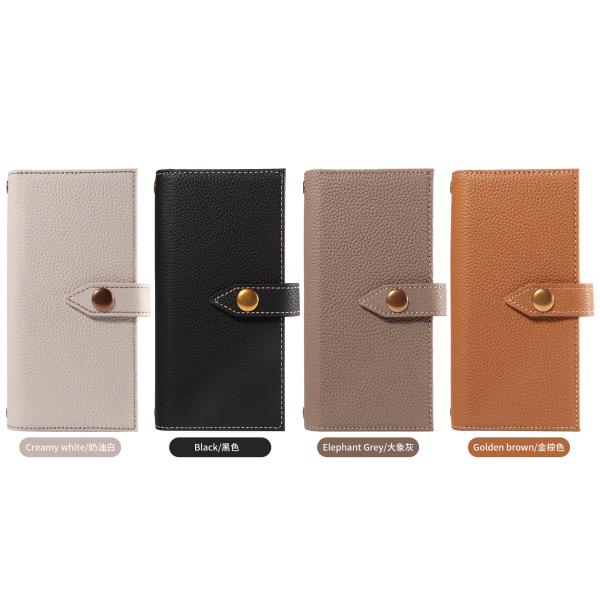 Suitable For IPhone 17 Pro Max First Layer Cowhide Mobile Phone Case Apple 17 Wallet Lanyard Card Slot High-End Leather Case