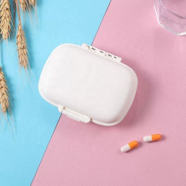 Custom Logo Portable Travel Medicine Boxes Thick Plastic Weekly Pill Organizer Storage Cases Sturdy Pill Container