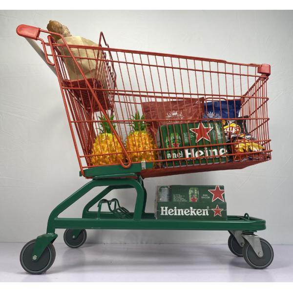 210L немецкий тип тележка вагонетки покупок склада красная и зеленая с колесами PU 5 дюймов