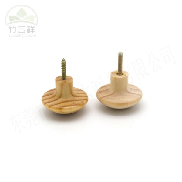 Mushroom Style Handle with Screw Wholesale Wooden Knob Cabinet