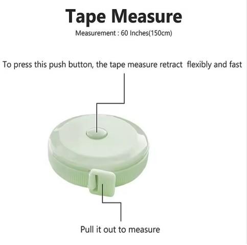 Wintape Moda 60 polegadas 1,5 metro fita retrátil macia corpo alfaiate costura artesanato tecido dieta fita de medição