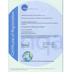 GUANGZHOU DAXIN AUTO SPARE PARTS CO., LTD Certifications