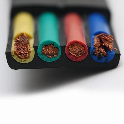 ECHU Flat Traveling Cable, Flat Crane Cable, NBR insulation, NBR Jacket Flat Cable 450/750V