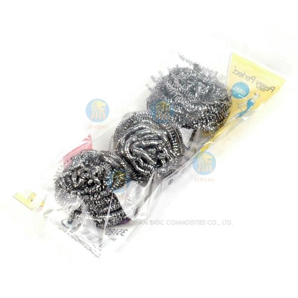 SS410/430 JINKAI Kitchen and Household Pot Cleaning Stainless Steel Scourer Metal Scrubber