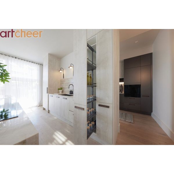 Eco-Friendly Modular Kitchen Cabinet with 3 Years Guarantee and Customized Color for Modern Living
