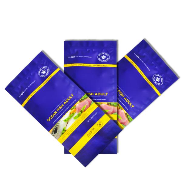 Back seal side printed bag, aluminium foil back seal bag for food packaging, high barrier