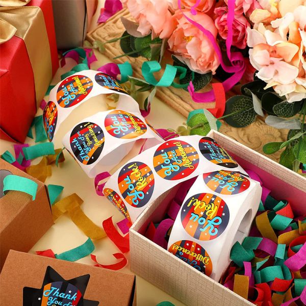 Thank You Seal Stickers For My Small Business Custom Printed Packaging