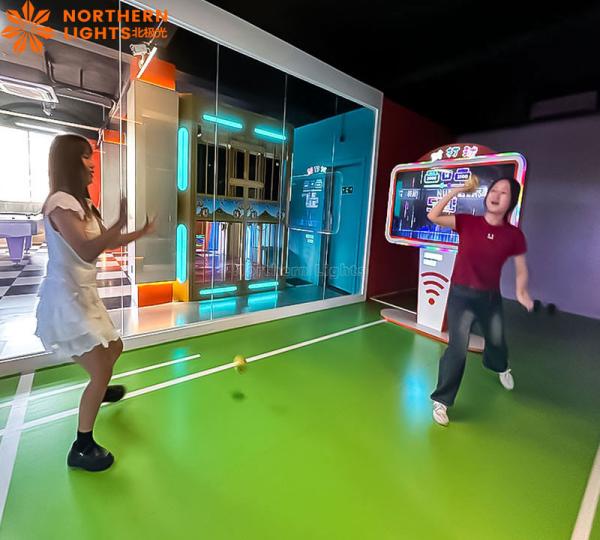 Multi-Player Ball Game In Which Players Compete Against Each Other By Hitting Targets