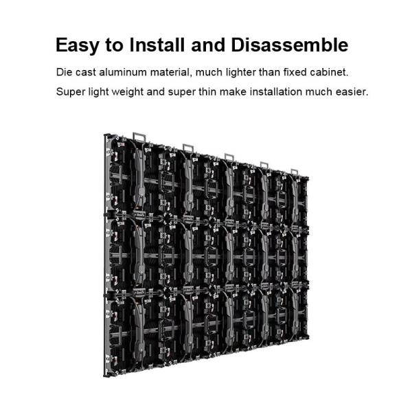 Outdoor Waterproof Modular Led Video Display Panels Tile Hanging Bar 500x500mm Foldable P3.91 P4.81 Led Screen