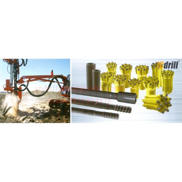 Extensión roscada Rod del taladro del agujero de ráfaga T38 con el adaptador de la caña de las mangas de acoplamiento