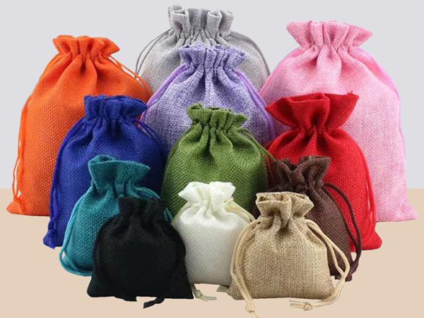 A serapilheira da juta de linho do malote do cordão da joia de Pantone 50cm ensaca a transferência térmica TUV