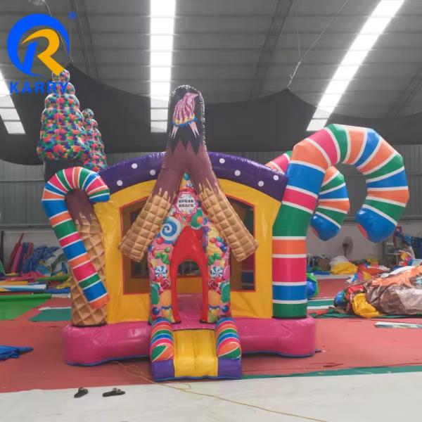 Unisex Inflatable Toddler Bounce House PORTABLE Candy House PVC Bouncy Castle with Blower