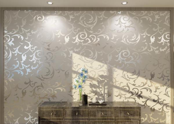White Non - woven Removable European Style Wallpaper For Living Room