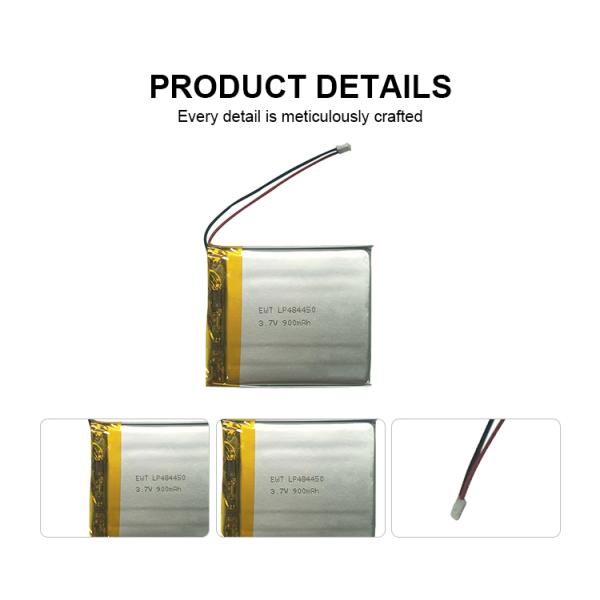 Полимерная липоаккумуляторная батарея 3,7В 900mah Ли-ионная батарея перезаряжаемая