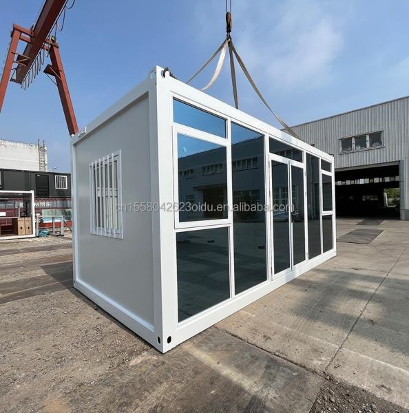 Maison en conteneurs préfabriqués de 20 pieds pour couples Familles Hôtels Maison cadre en acier en acier galvanisé pliage 180g