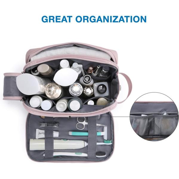 Kit rose Dopp Résistant à l'eau Rasier maquillage cosmétique Sac de voyage personnalisé Pour les femmes