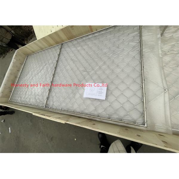 Sus 316 Helideck Perimeter Net 2.4mm Cable Diameter  150*120mm Hole