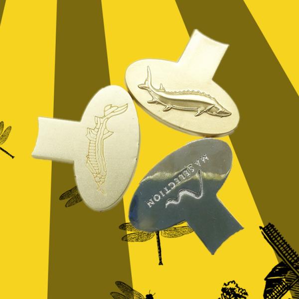 Золото-серебряный металлический открыватель для кавиара