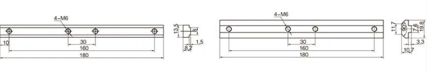 Aluminum Extrusion Connector Link 8 - 8 - 30 Chemical Polishing
