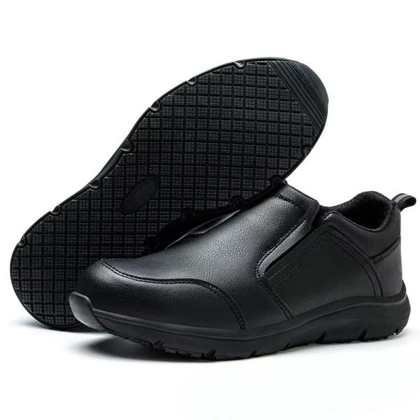 Calzado de seguridad duradero, cómodo, negro, resistente al deslizamiento, zapatos antipunción