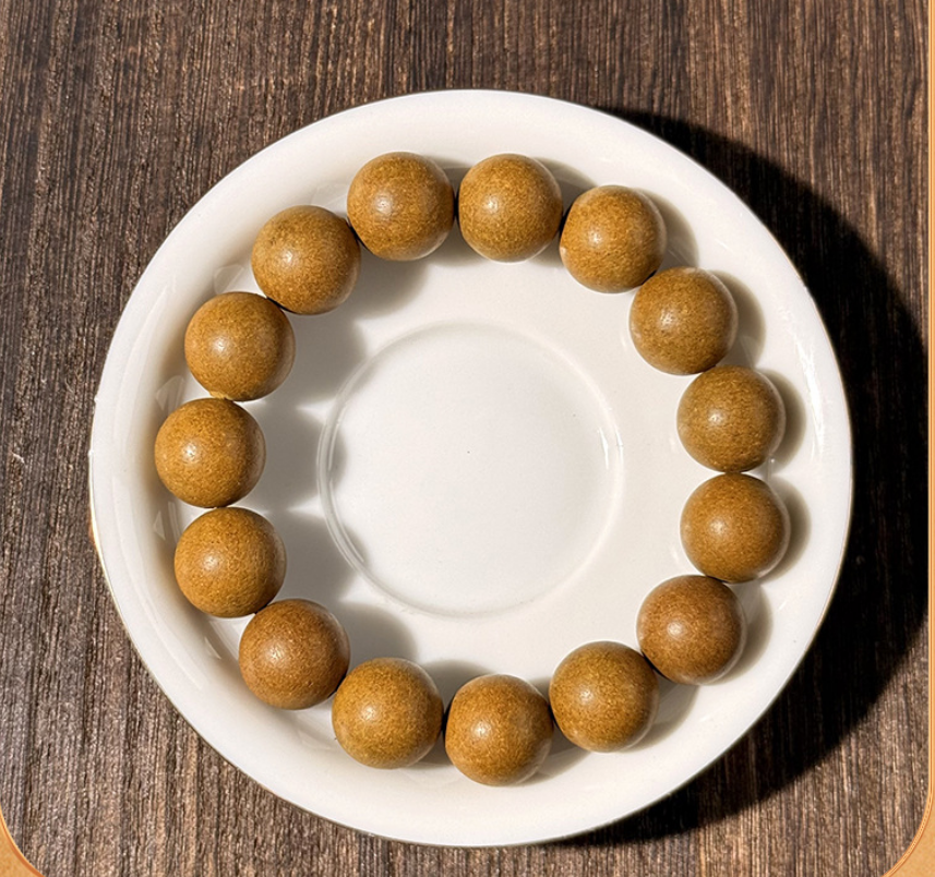 Classic Agarwood Brown Wood Bracelet Detoxifying Wooden Prayer Beads