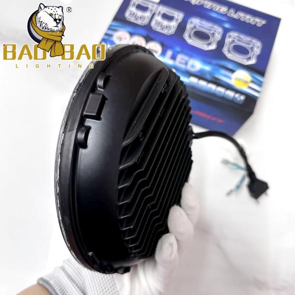 7 Inch White Yellow Motorcycle LED Headlight 12V Waterproof IP67