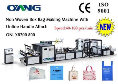 Computer Control Non Woven Bag Making Machine , Handle Bag Making Machine