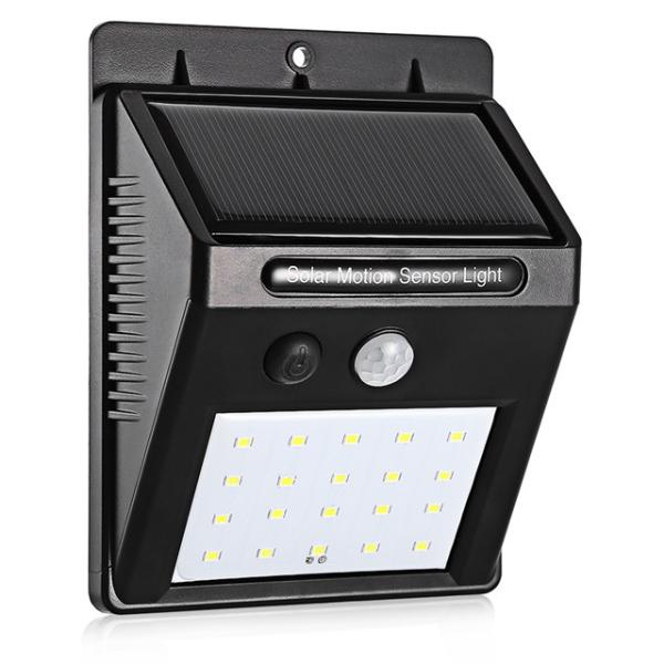 Luzes solares exteriores do jardim com sensor de movimento 20 liga de alumínio Shell de 40 50 diodos emissores de luz