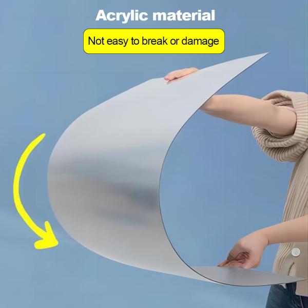 Наклейка настенная пластиковая клейкая акриловая зеркальная плита