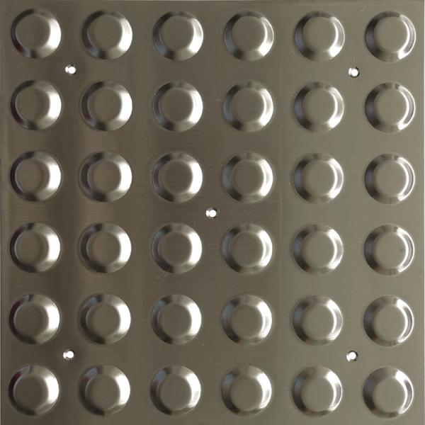 2b Finish Stainless Steel Checker Sheet With Flat Round Projections