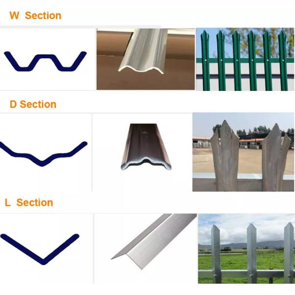 Порошно-покрытый трубчатый стальной забор Палсада Стальный забор 65*2,0 мм